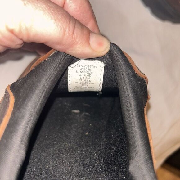 Lands End Mens Brown Leather Moc All Weather Slip On Loafer Size 8.5D - Picture 7 of 9